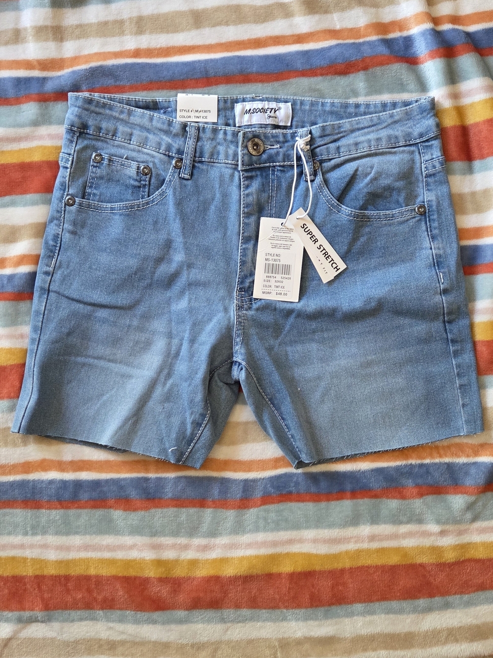 Mossimo Light Wash Super Stretch Denim Shorts